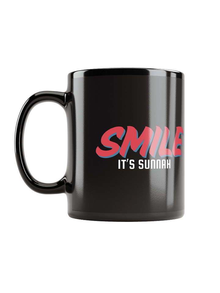 Black "Smile It's Sunnah" Mug in Vivid Red product image (1)