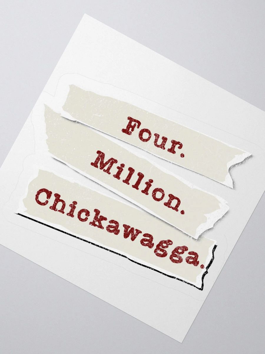 "Four Million" Stickers product image (6)