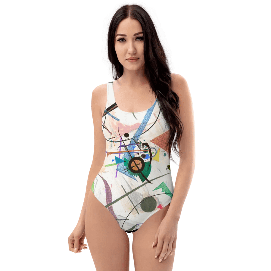 Abstract Lithographic Pattern Design one piece Swimsuit - V1 product image (5)