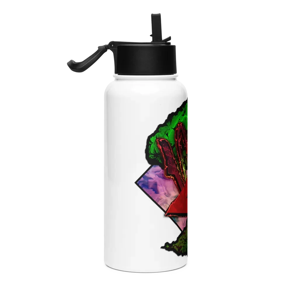 MadZombiie Stainless Steel Water Bottle with a Straw Lid product image (4)