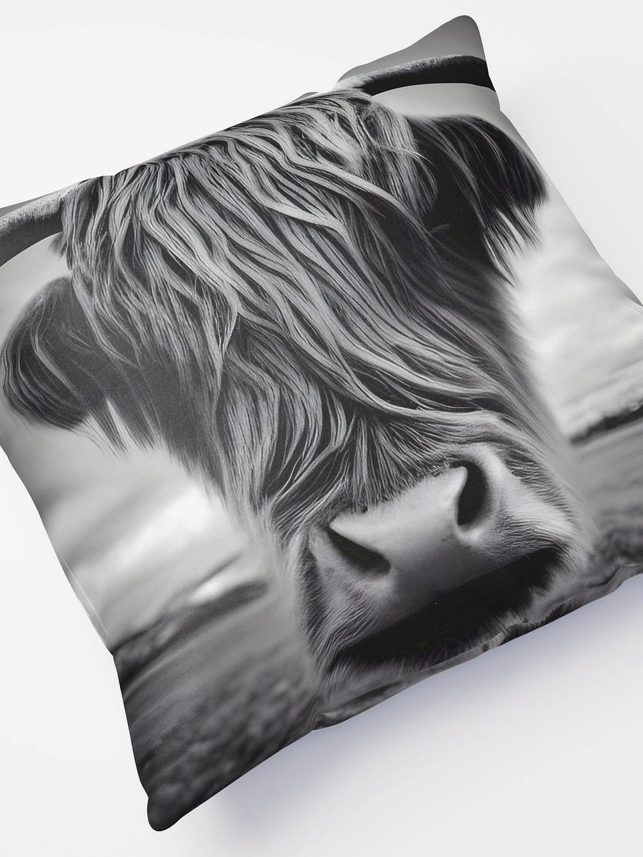 Black & White Highland Cow Photo Pillow product image (5)