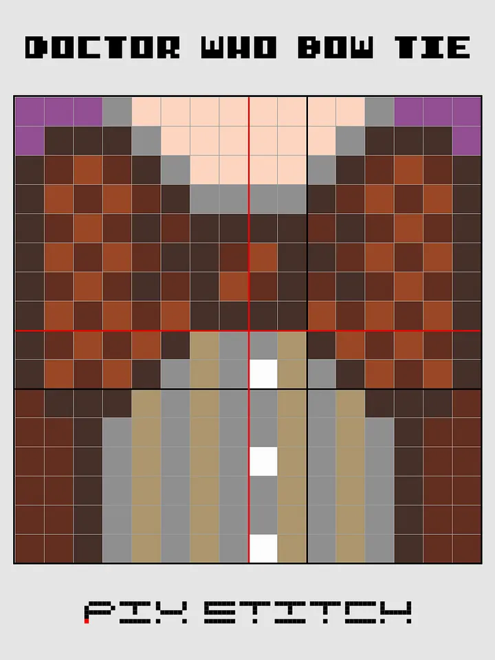 Doctor Who Bow Tie Pixel Art product image (2)
