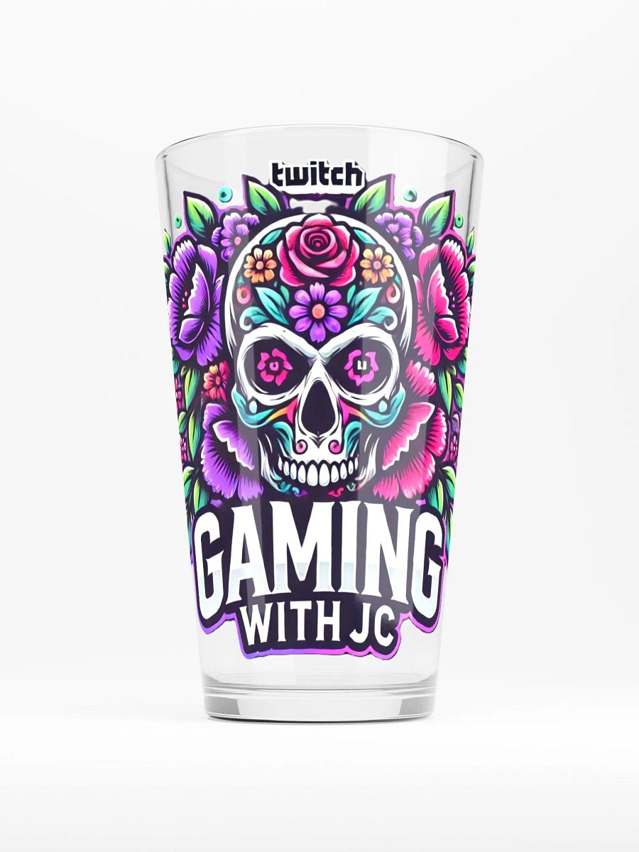 Flower Skull JC Pint Glass product image (1)