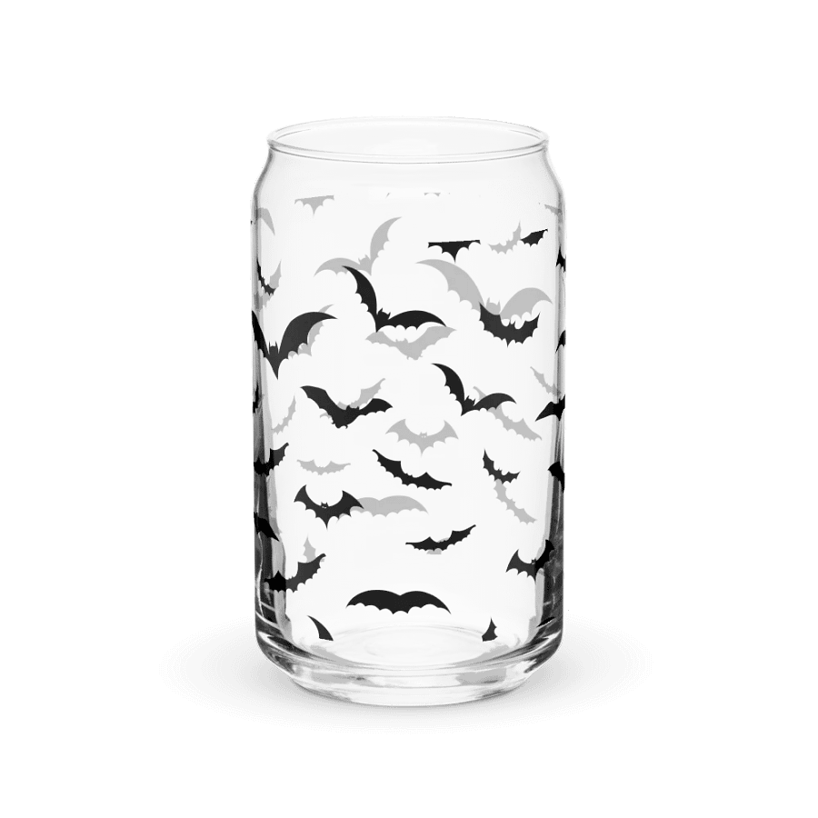 Halloween Bat Print Glass Cup product image (40)