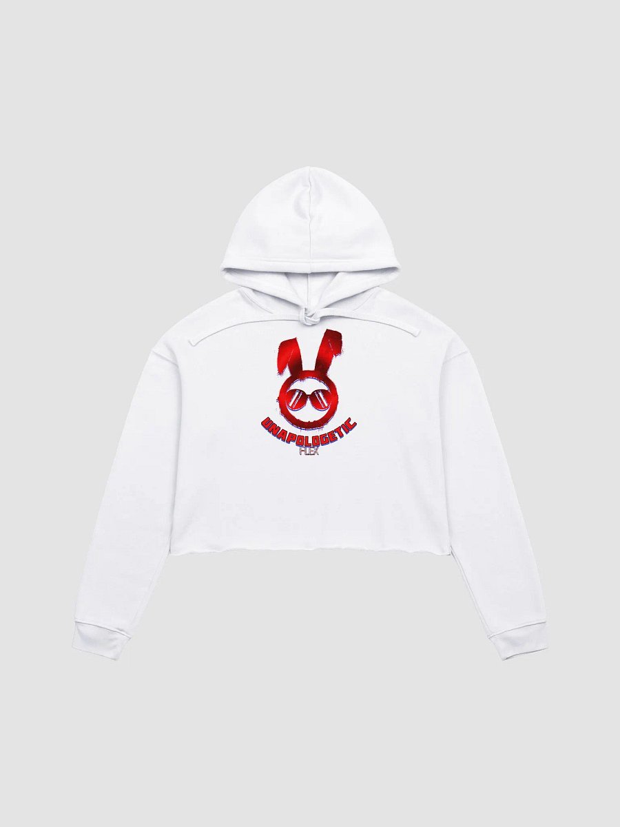 Unapologetic Flex Dripping Logo Design Crop Hoodie product image (2)