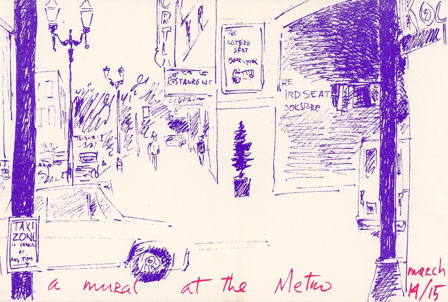Mural at the Metro (1986) on canvas (32" x 48") product image (6)