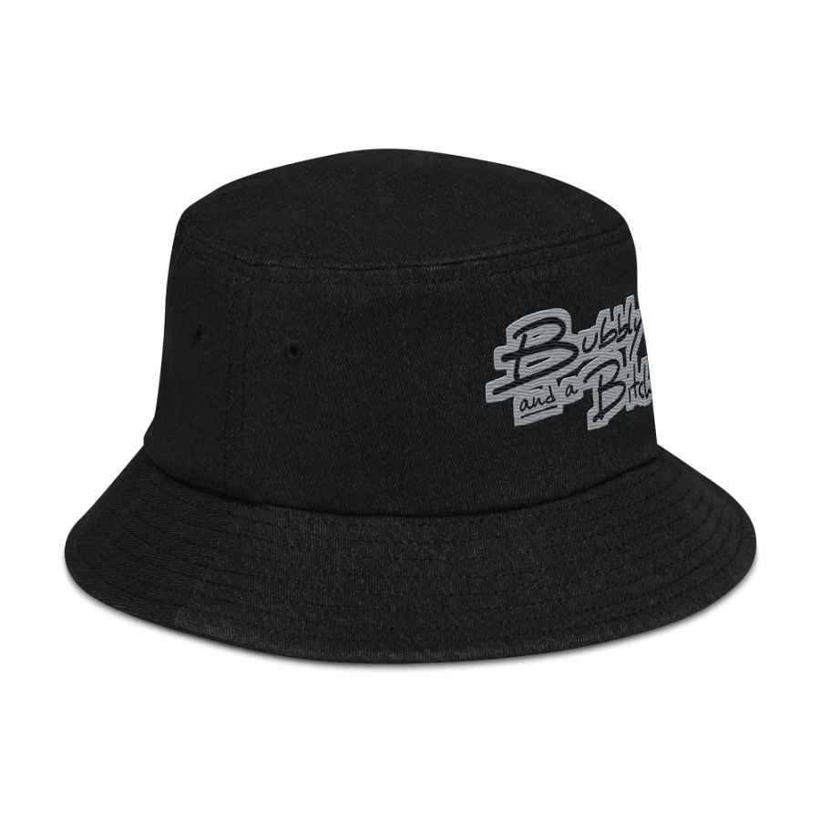 Bubbly and a B*tch (smoke) denim bucket hat product image (3)