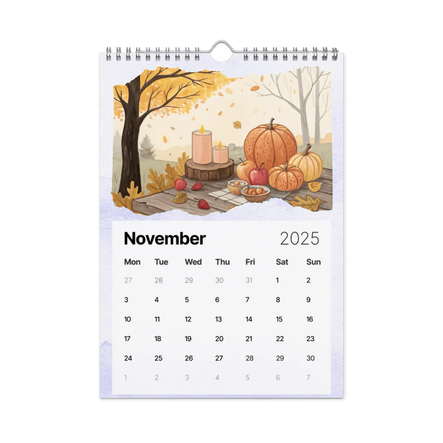 WATERCOLOR SEASONAL SCENES WALL CALENDAR 2025 product image (11)