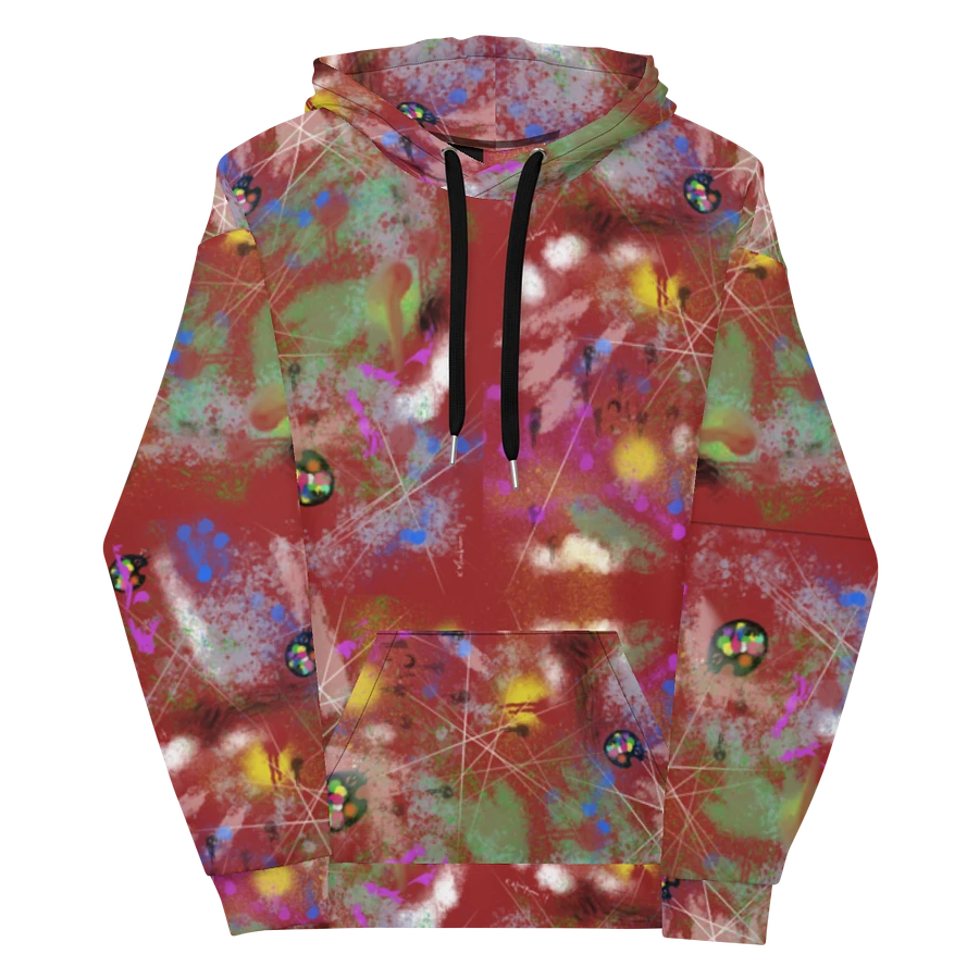 Splatter-Wear #2 All-Over-Print Unisex Hoodie/Red product image (3)