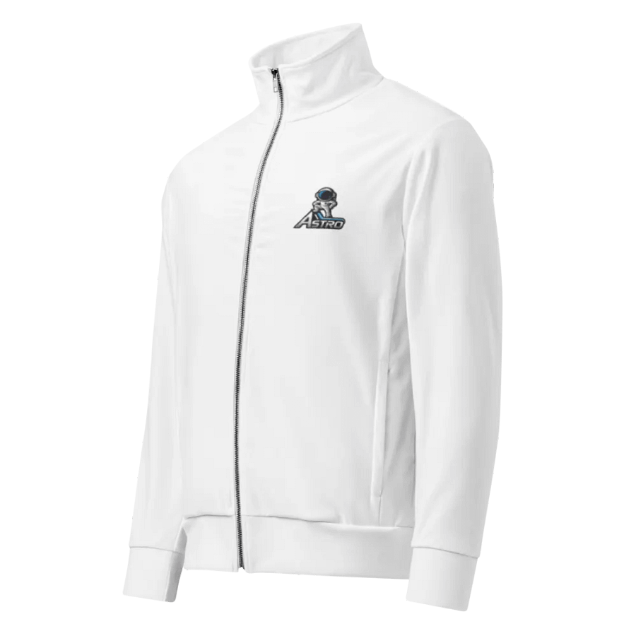 Astro Explorer White Recycled Unisex Zip-Up Track Jacket - Exclusive Sustainable Design product image (1)