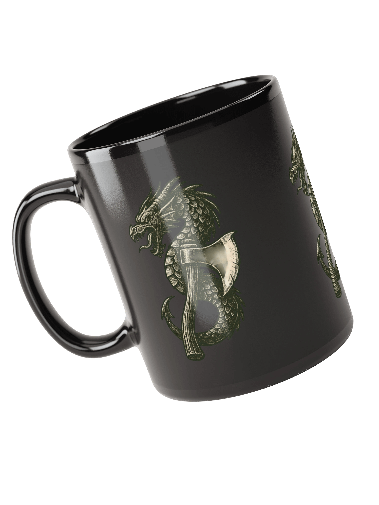 Coffee Mug Rugged Sportsmen Nordic Dragon Axe product image (6)
