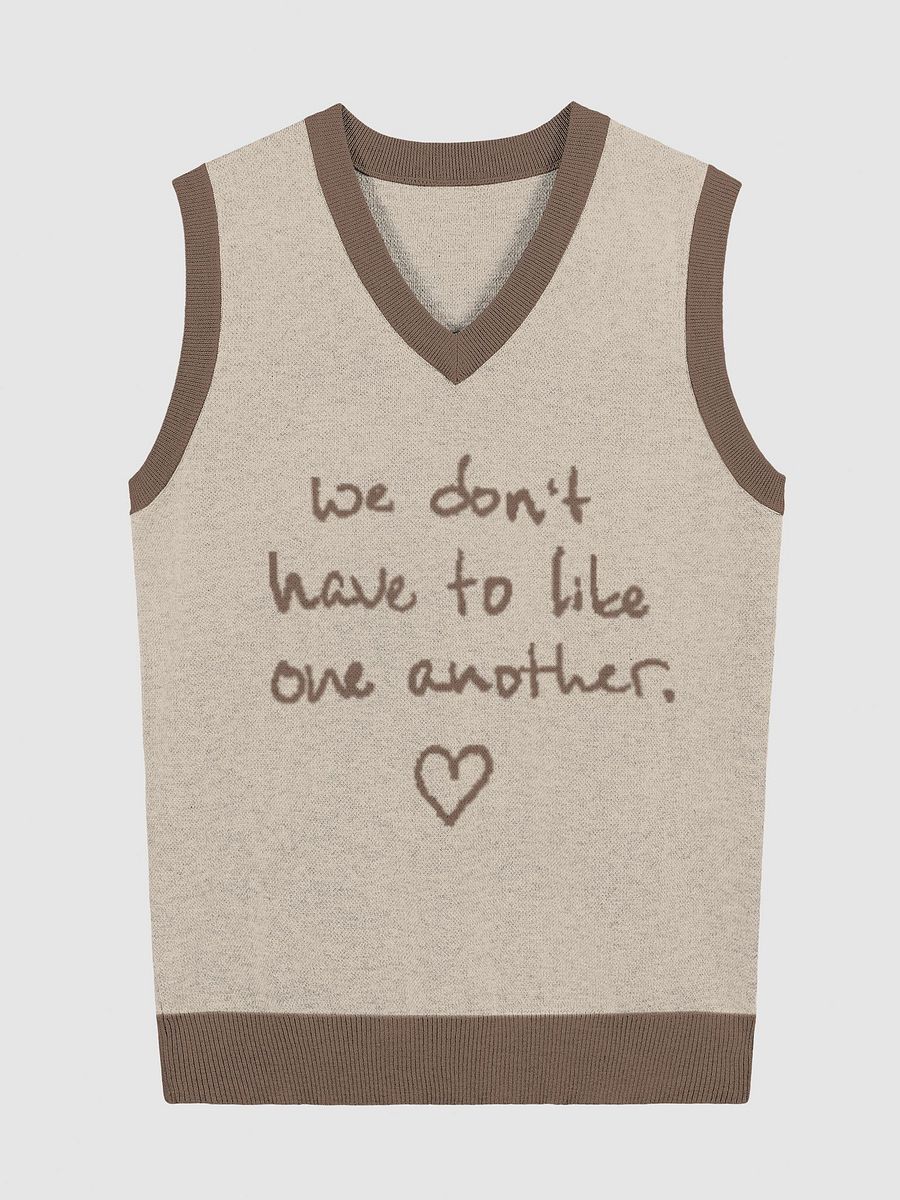 ONE ANOTHER (lg. design, tan and brown) knitwear vest product image (1)