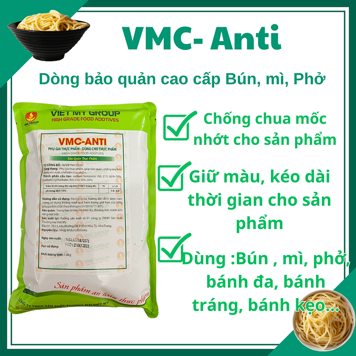 VMC ANTI siêu bảo quản thực phẩm Bún, mì, phở, bánh kẹo, nước sốt product image (1)