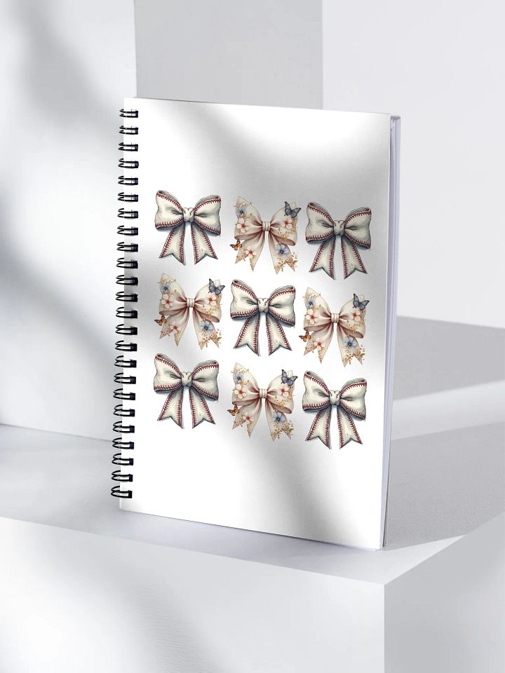 Spring Bows Baseball Floral Fantasy Spiral Notebook product image (1)