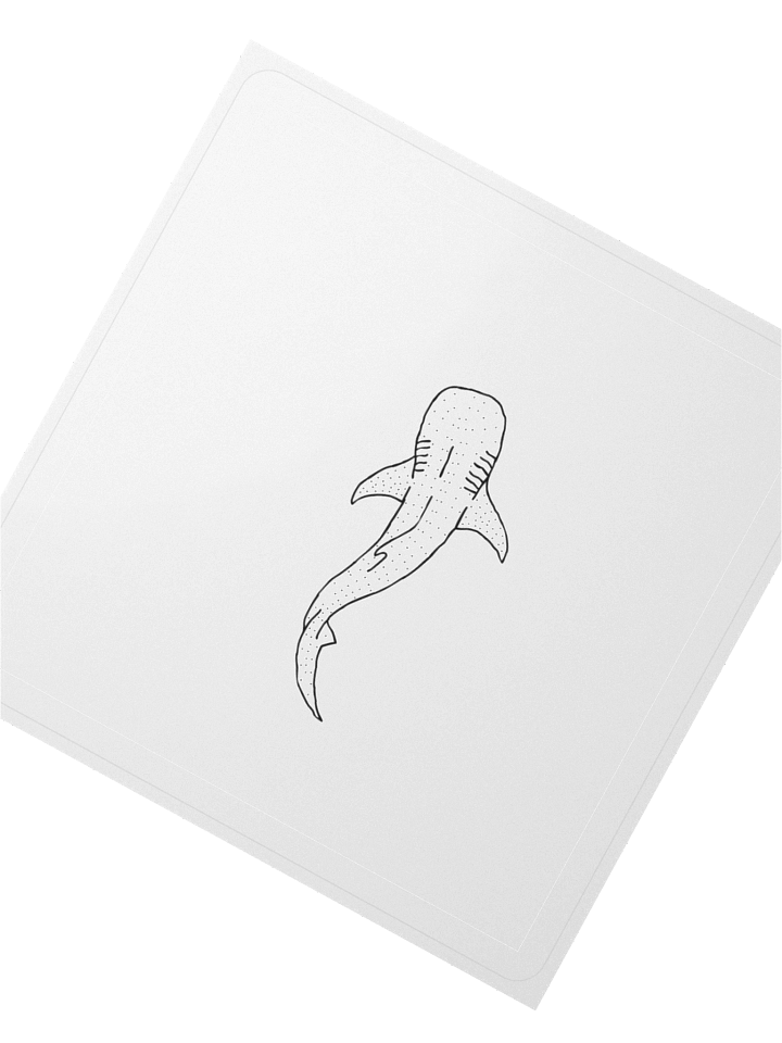 Whale Shark Kiss Cut Stickers product image (5)