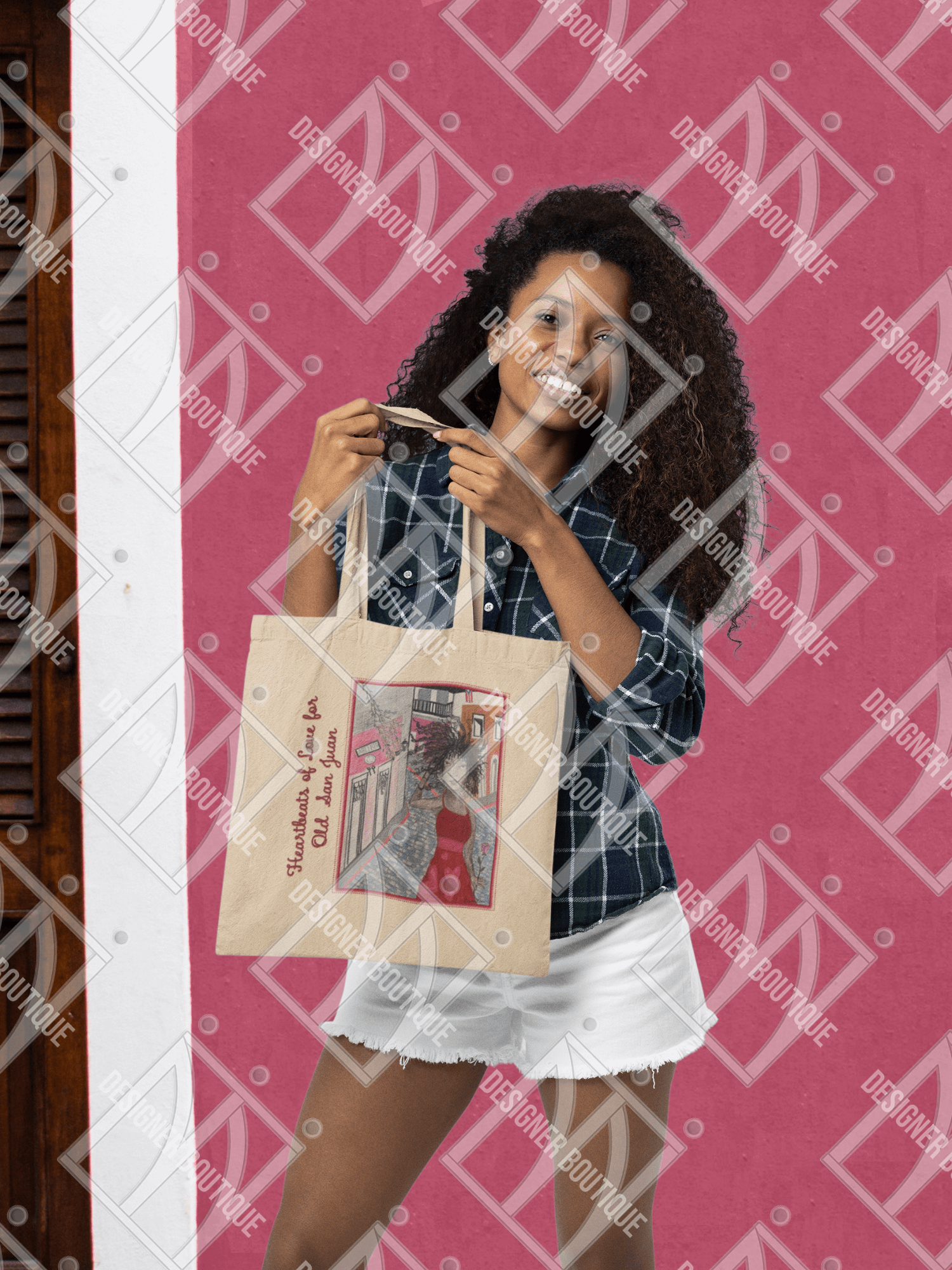 NN Designer Boutique x Camila Arraiza: Tote Bag (Afro-Boricua) – Heartbeats of Love for Old San Juan product image (3)