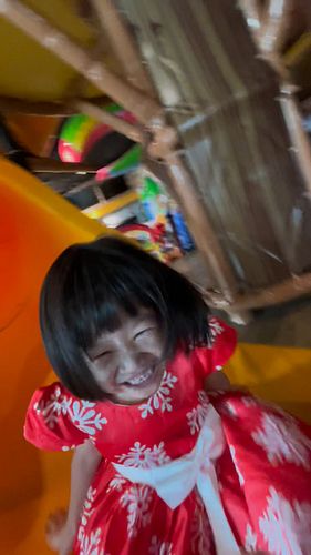 Fun time being led by Arden to do five round trips of the same indoor playground circuit and slide. Happy 4th birthday lovely...