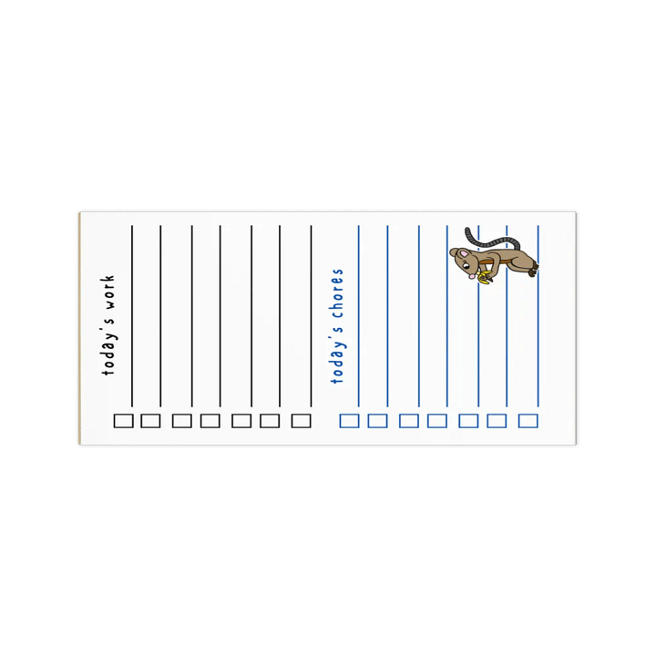 Rat Eating a Banana Notepad - Today's Work & Chores product image (2)