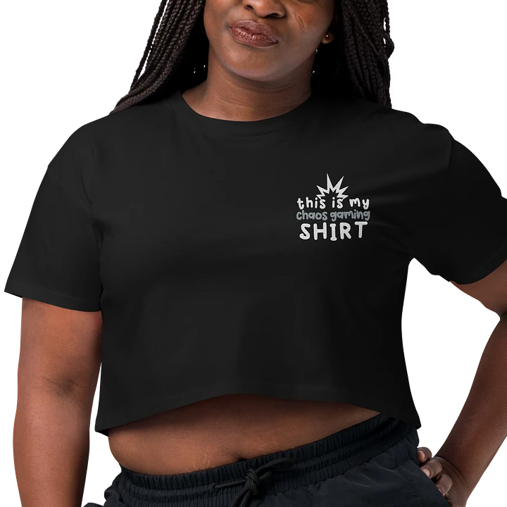 Chaos Gaming Shirt Emroidered Crop Top product image (1)