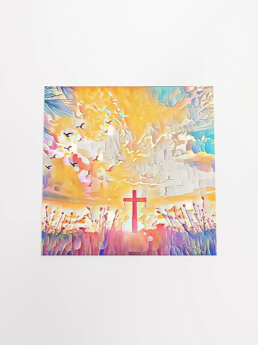 Christian Cross In A Field Of Flowers Art Print product image (5)