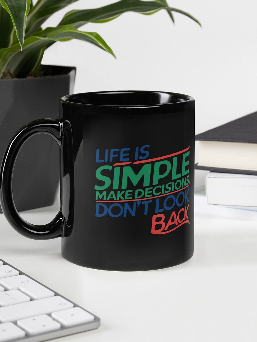 Life Is Simple Black Glossy Mug product image (5)