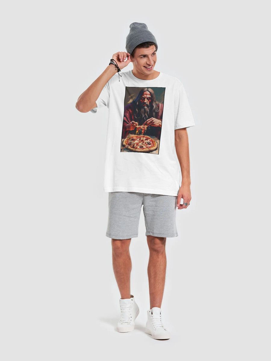 Holy Pizza Unisex Tee + Backprint product image (5)