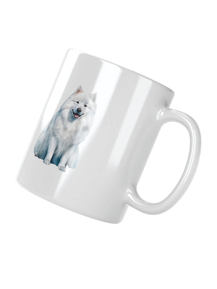 Fluffy White Dog Smiles Mug product image (4)