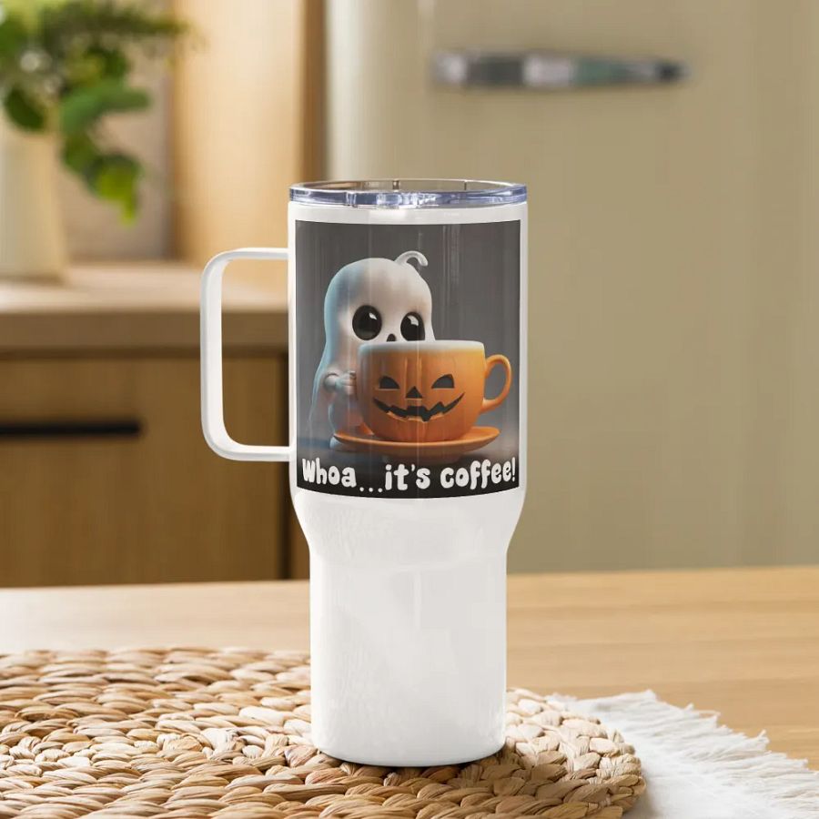 Spooky Coffee Ghost Travel Mug product image (10)