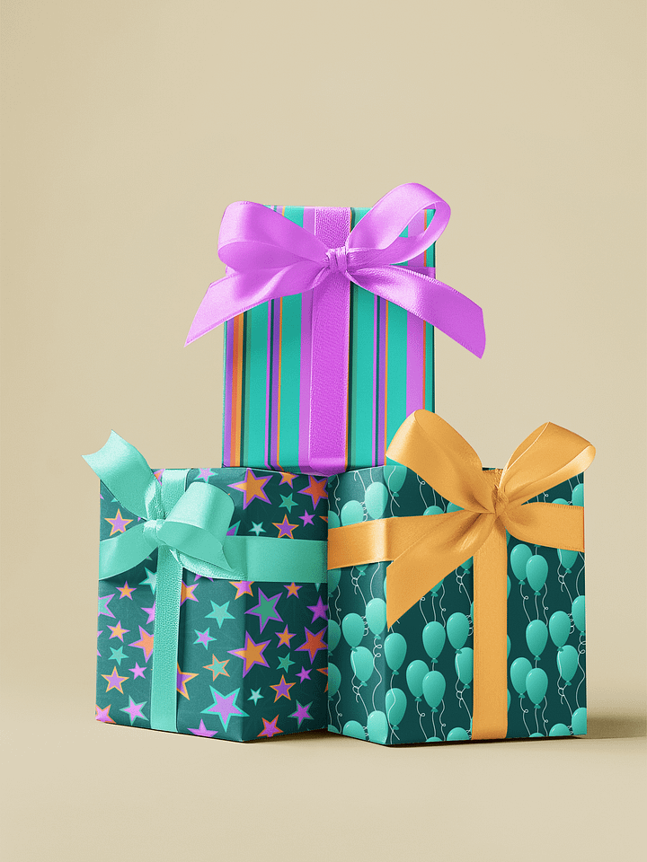 Party Time Wrapping Paper Set 1 product image (1)