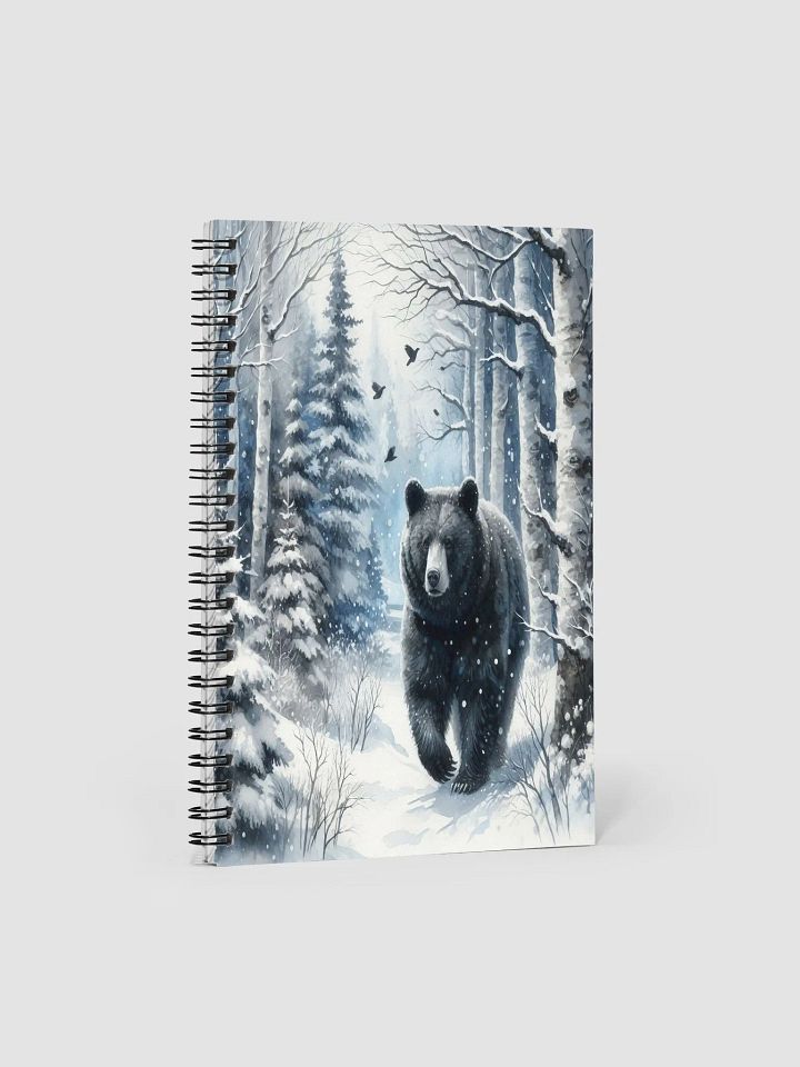 Winter Wonderland Black Bear-Spiral Notebook product image (1)