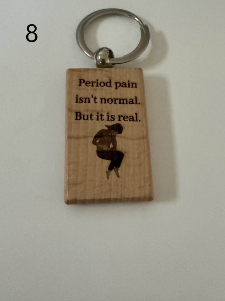 Wooden Engraved Illness Awareness Keychains | Chronic Pain, Cancer, & More  (4) product image (8)