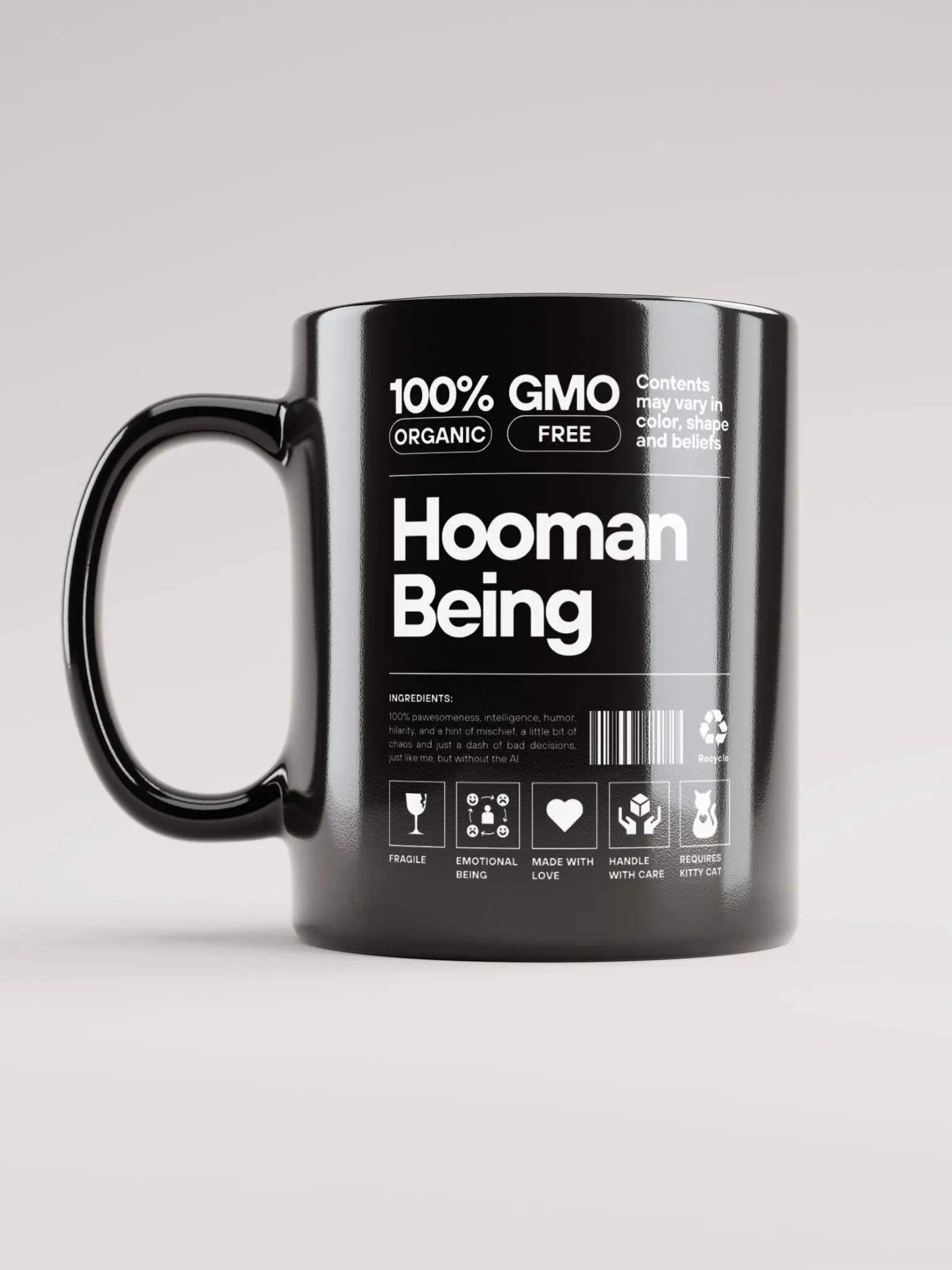 Hooman Being Black Mug product image (1)