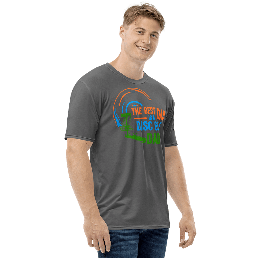 Fancy Lads Men's Grey T-Shirt "The Best Dad Is A Disc Golf Dad" product image (5)