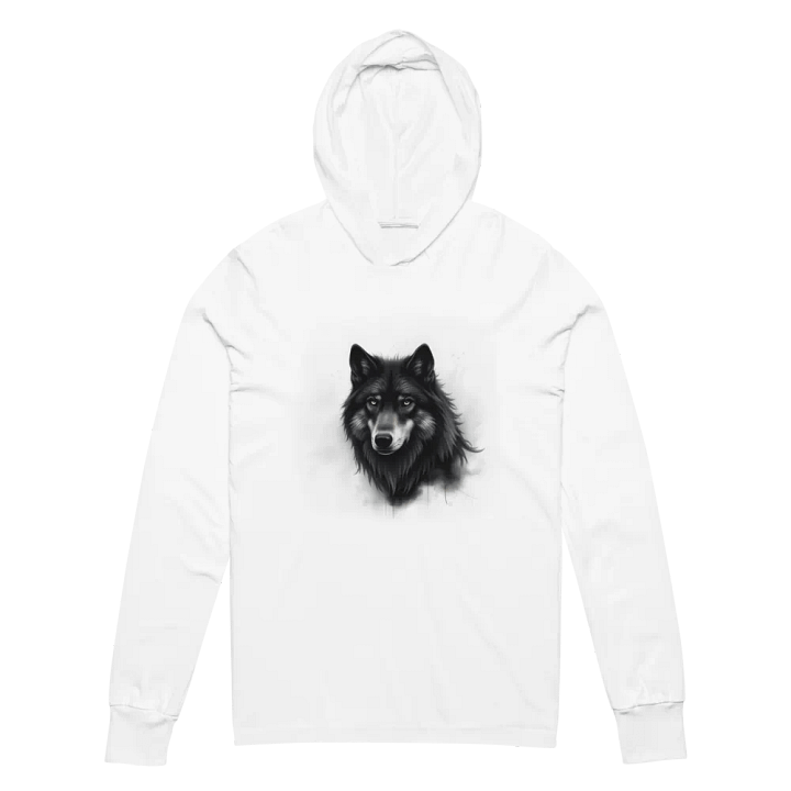 Intense Wolf Hooded Long Sleeve Tee product image (2)