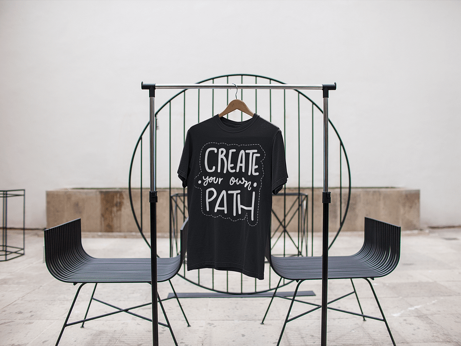 Create Your Own Path Black Unisex T-Shirt product image (3)