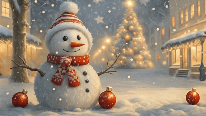 The Snowman’s Festive Wonderland Christmas in the Village - Frame TV product image (1)