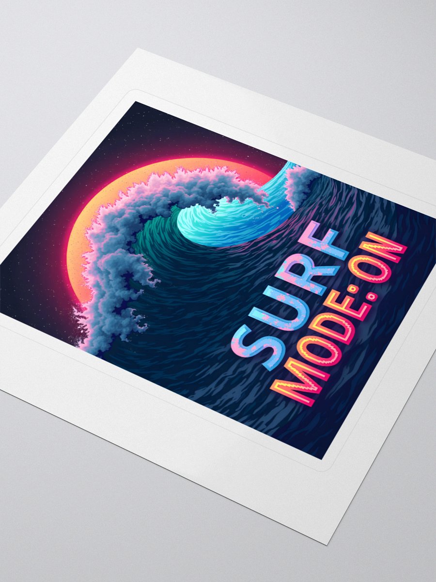 Sunset Surf Mode Kiss Cut Stickers product image (3)
