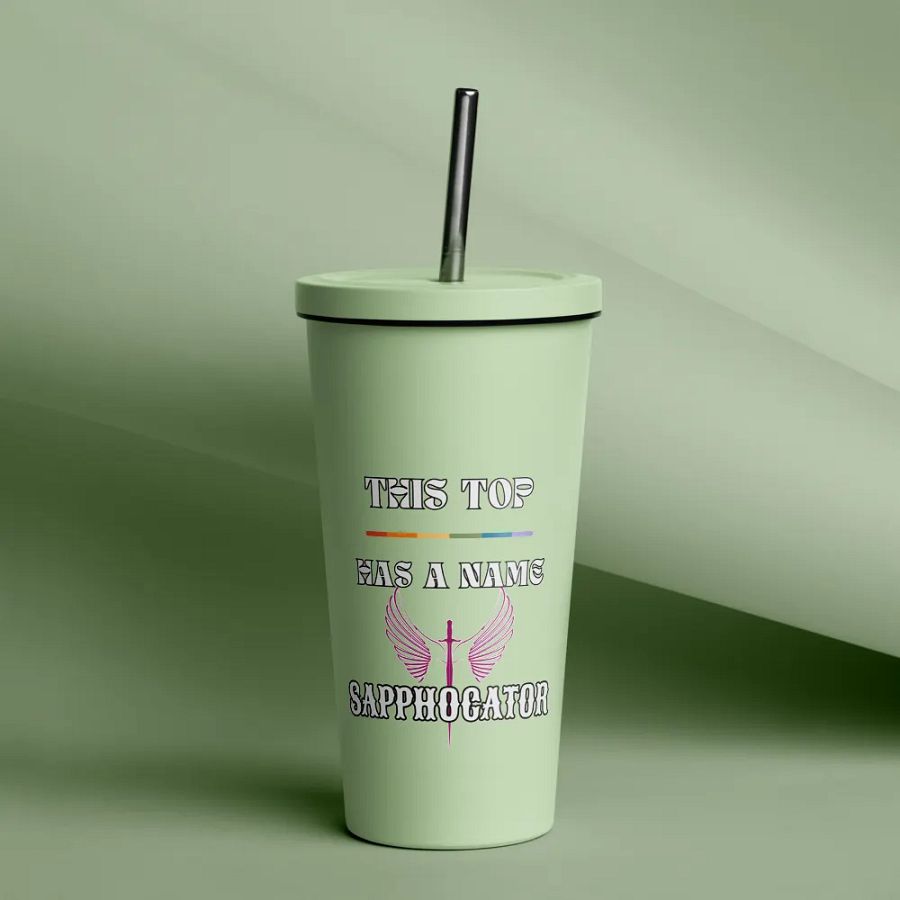 Sapphic Top has a name - Tumbler with Straw product image (1)