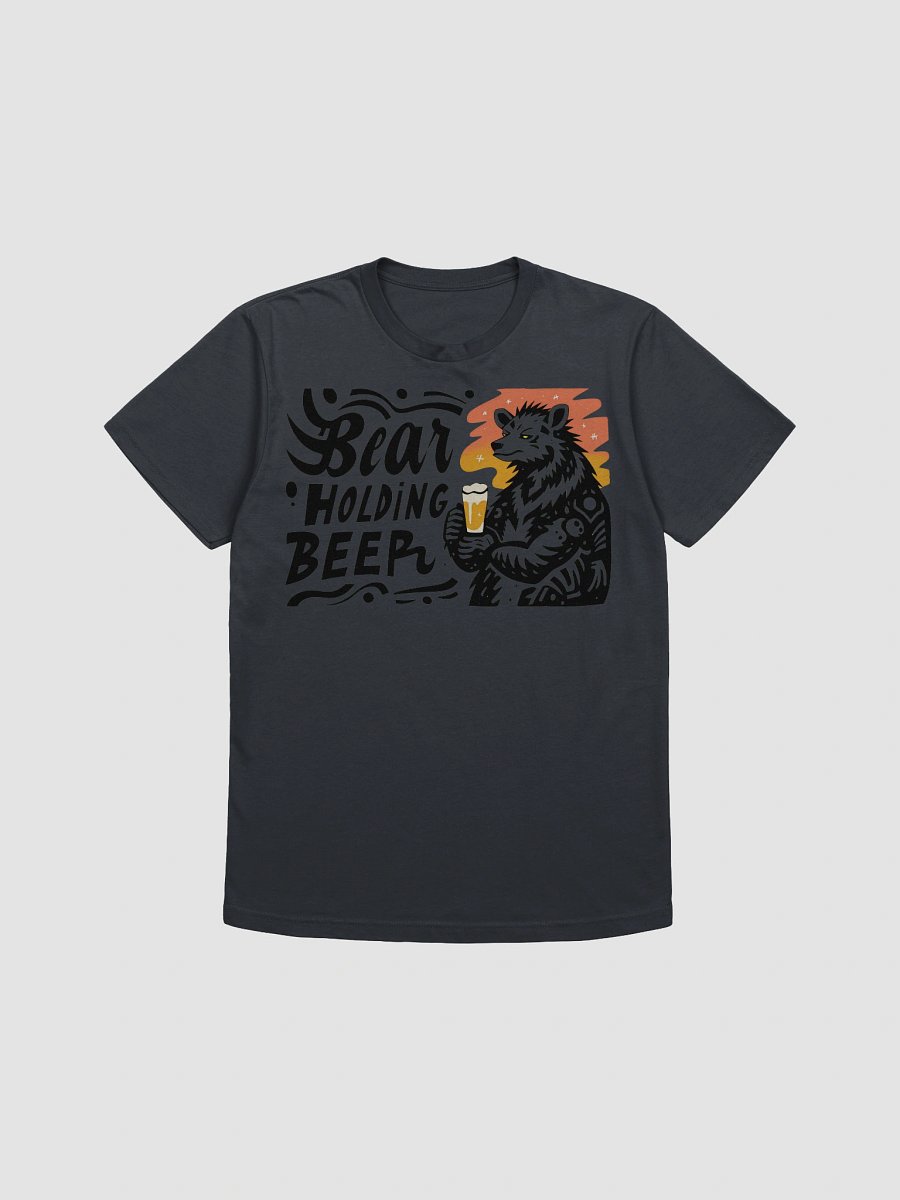 Stylized Bear with Beer Glass | Creative Typography Print Supersoft T-Shirt product image (13)