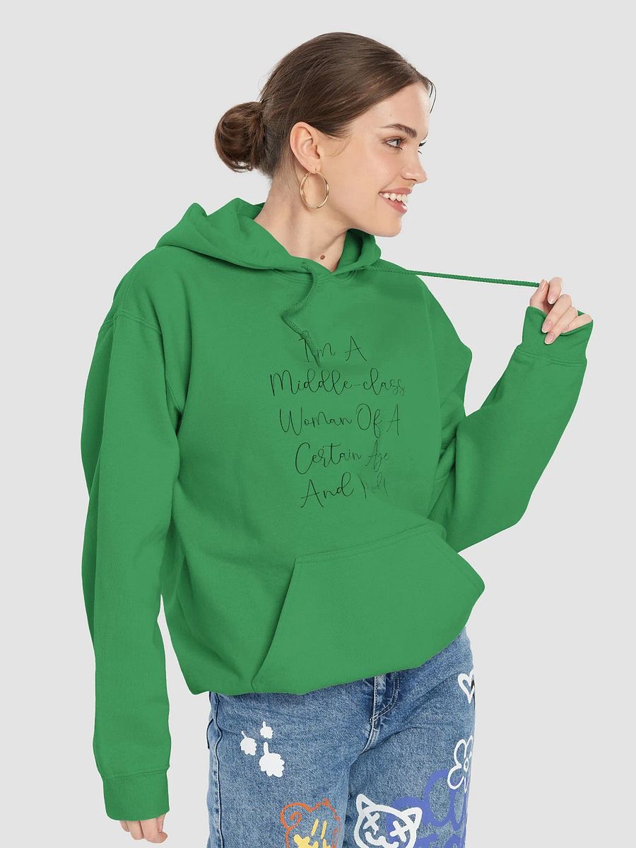 Middle-Class Woman Of A Certain Age - Light Colours/Fancy Font Hoodie product image (7)