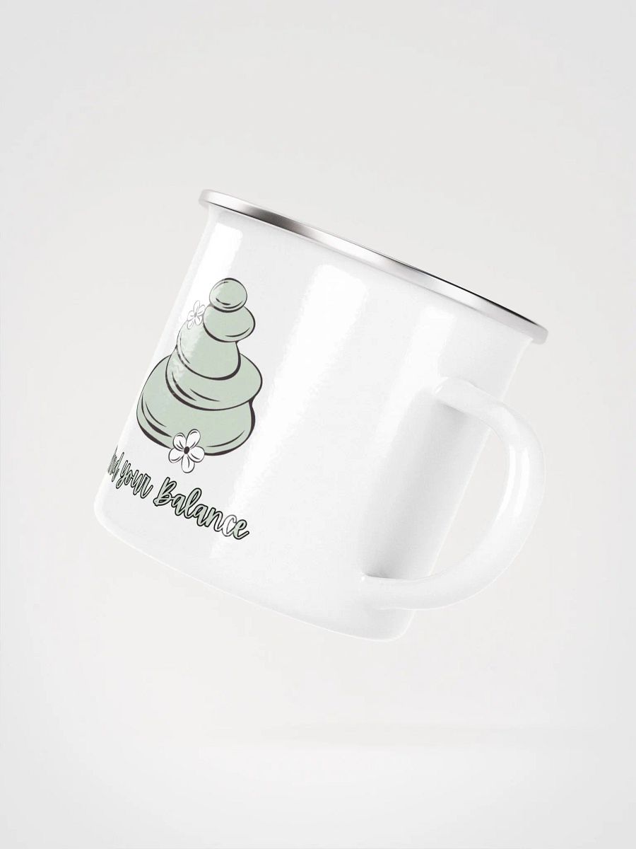 Find Your Balance Enamel Mug, Yoga, Spiritual, Namaste Camping Mug product image (3)