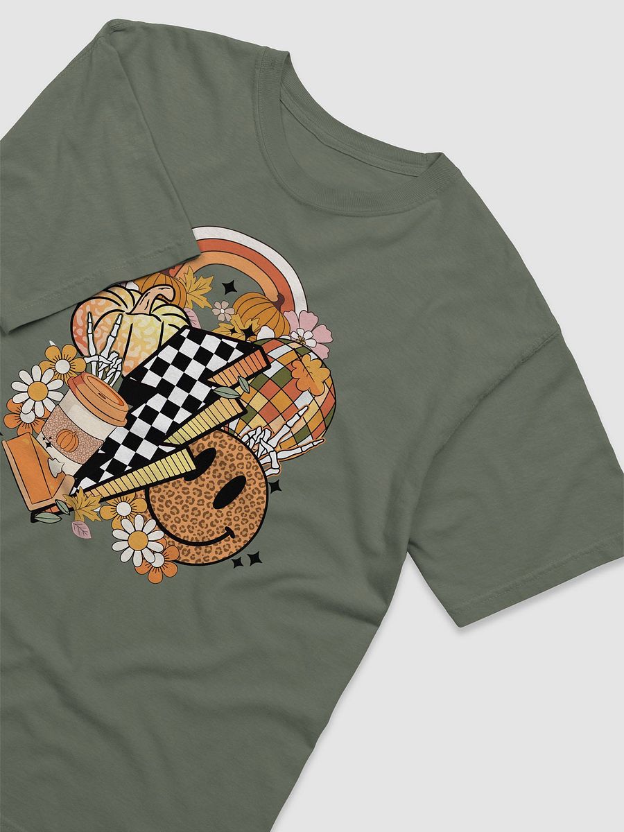 Fall and Halloween Elements Collage T-Shirt | Maximalist Fall and Halloween T-Shirt Design product image (20)