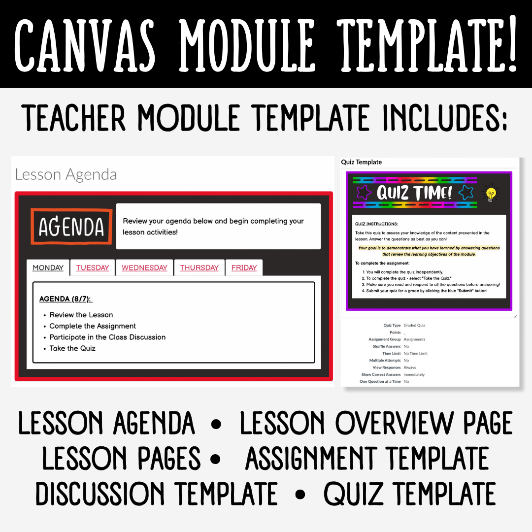 Canvas LMS Template - COURSE BUNDLE - Multicolored - 100% Customizable product image (5)