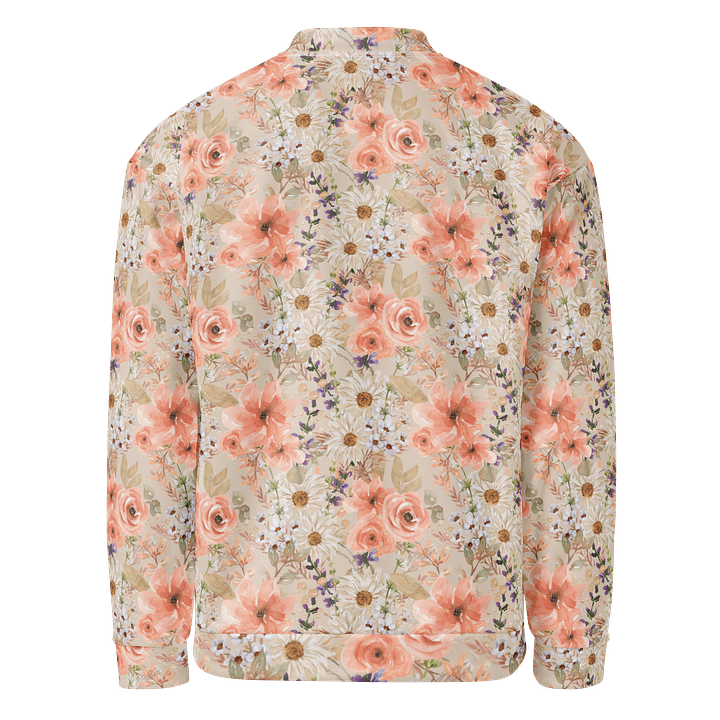 Orange Flowers Bomber Jacket product image (2)