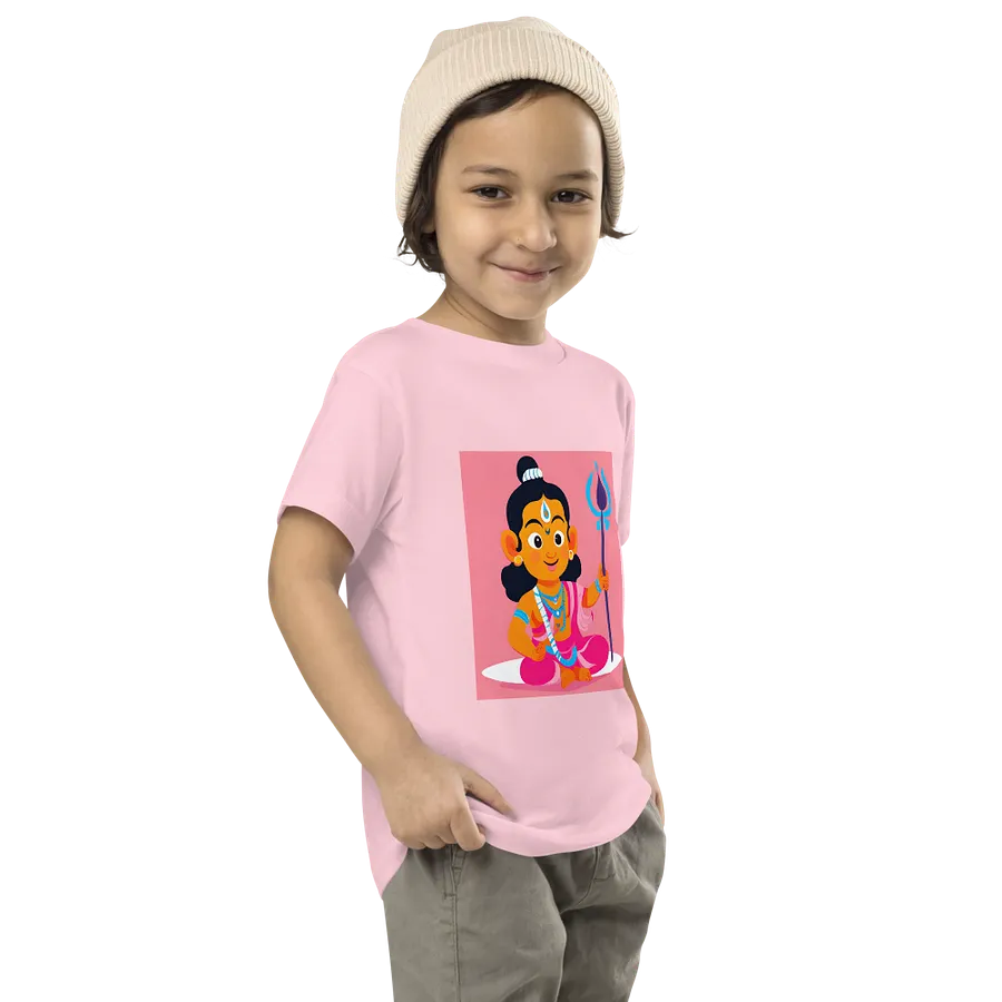 Playful Lord Shiva Pink T-shirt product image (3)