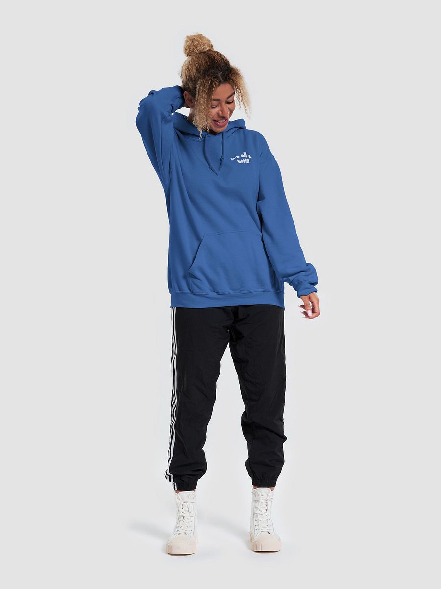 “It’s all a bit!!!” (sm. lined design, #BDCAEF) classic hoodie product image (71)