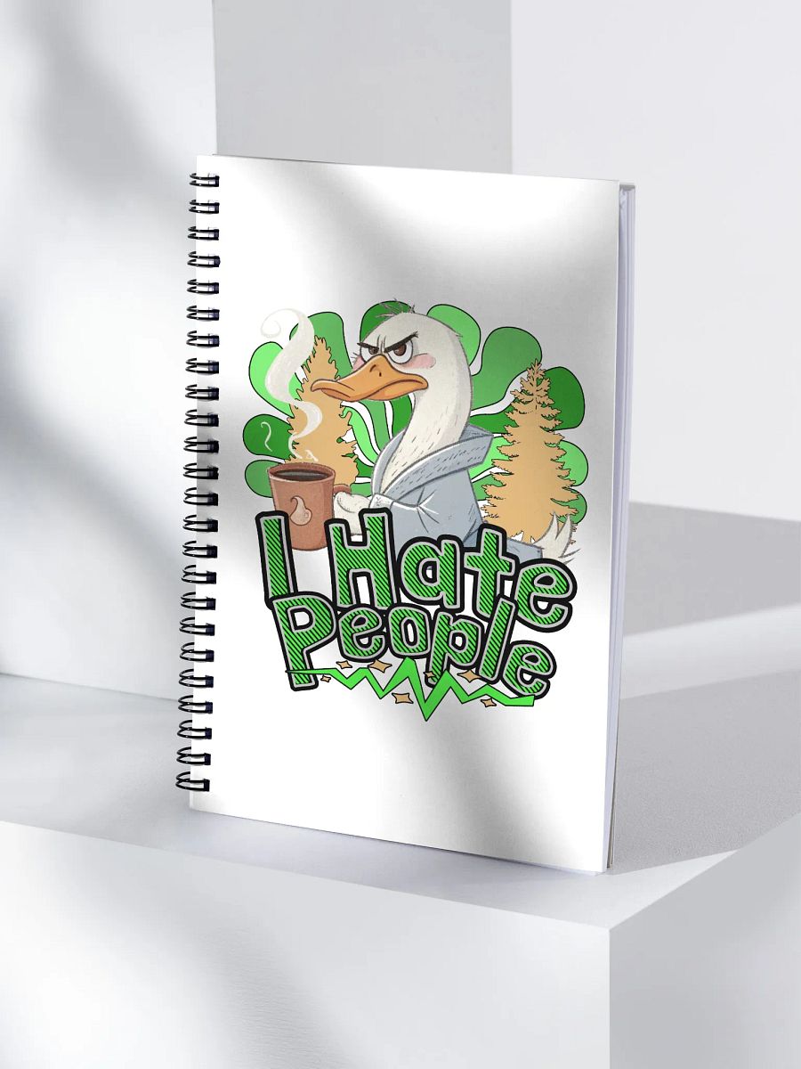 I Hate People Goose Quirky Robe Spiral Notebook product image (1)