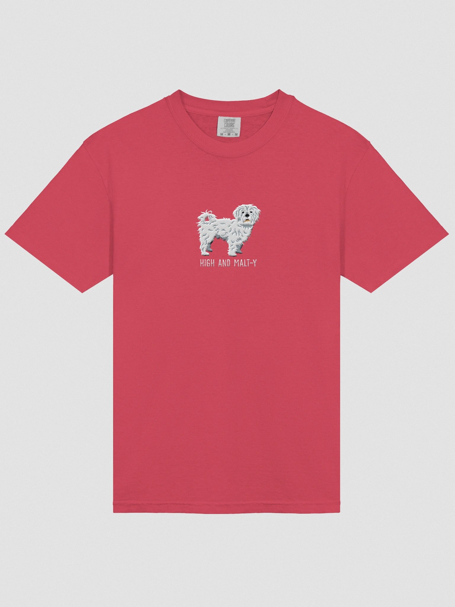 High and Malt-y T-Shirt(Embroidered) of a Maltese product image (6)