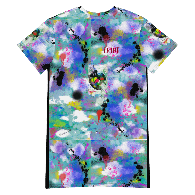 SplatterWear #3 T-Shirt Dress/Aquatic product image (2)