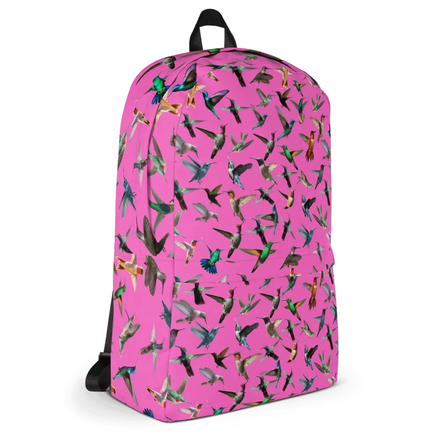 humming bird print backpack pink Backpack for young girls product image (11)